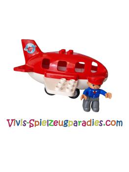 Lego Duplo Airplane with Pilot red